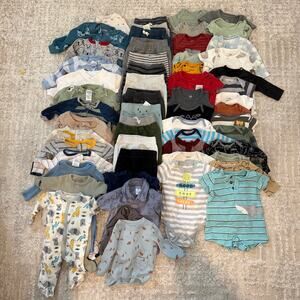 Newborn - 6 Months Baby Boy Clothing Bundle